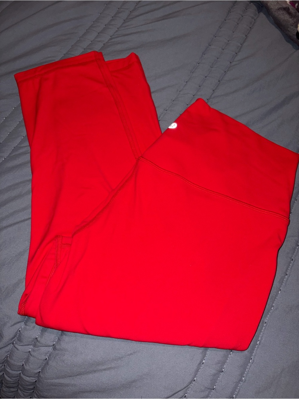 Lululemon size 14 Women’s High-Waist Red/ orange Active crop Leggings